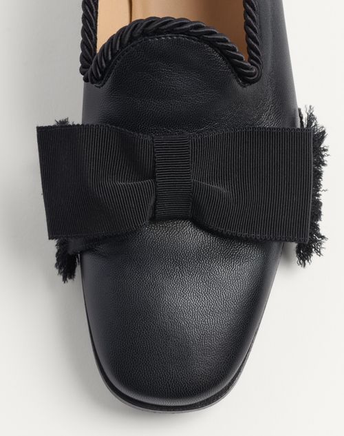 Valentino Garavani - Bowow Loafer Aus Leder - Schwarz - Mann - Loafers Und Drivers